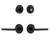 Ageless Iron Loch Rosette Combo Pack Dirk Lever in Black Iron - LOCDRK - 2 3/4" Backset