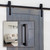 Ageless Iron Barn Door Kit 78 3/4" x 1 1/2" x 1/4" - 2 3/4" Roller with Grip in Black Iron - BD-KIT-GRIP