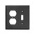 Ageless Iron Single Toggle/Duplex Combination in Black Iron - SWPLTT-D