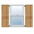 Ekena Millwork Rustic Wood Shutter - Rough Sawn Western Red Cedar - RBF06S11X046RWR