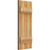 Ekena Millwork Rustic Wood Shutter - Rough Sawn Western Red Cedar - RBJ06S11X027RWR