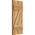 Ekena Millwork Rustic Wood Shutter - Rough Sawn Western Red Cedar - RBJ06Z11X025RWR