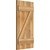 Ekena Millwork Rustic Wood Shutter - Rough Sawn Western Red Cedar - RBJ06Z16X032RWR