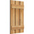 Ekena Millwork Rustic Wood Shutter - Rough Sawn Western Red Cedar - RBS06S17X029RWR