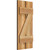 Ekena Millwork Rustic Wood Shutter - Rough Sawn Western Red Cedar - RBS06Z11X025RWR