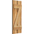 Ekena Millwork Rustic Wood Shutter - Rough Sawn Western Red Cedar - RBS06Z11X029RWR