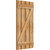 Ekena Millwork Rustic Wood Shutter - Rough Sawn Western Red Cedar - RBS06Z23X045RWR