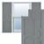 Ekena Millwork Center Circle Arts & Crafts Fixed Mount Shutters - Painted Expanded Cellular PVC - TFP001AC12X028CH
