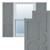 Ekena Millwork Center Circle Arts & Crafts Fixed Mount Shutters - Painted Expanded Cellular PVC - TFP001AC12X029CH