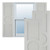 Ekena Millwork Center Circle Arts & Crafts Fixed Mount Shutters - Painted Expanded Cellular PVC - TFP001AC12X029ST