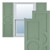 Ekena Millwork Center Circle Arts & Crafts Fixed Mount Shutters - Painted Expanded Cellular PVC - TFP001AC12X029TG