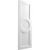 Ekena Millwork Center Circle Arts & Crafts Fixed Mount Shutters - Painted Expanded Cellular PVC - TFP001AC12X029WH