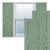 Ekena Millwork Center Circle Arts & Crafts Fixed Mount Shutters - Painted Expanded Cellular PVC - TFP001AC12X031TG