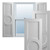 Ekena Millwork Center Circle Arts & Crafts Fixed Mount Shutters - Painted Expanded Cellular PVC - TFP001AC12X032PR