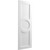Ekena Millwork Center Circle Arts & Crafts Fixed Mount Shutters - Primed Expanded Cellular PVC - TFP001AC12X065UN