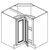 Jarlin Cabinetry - Base Lazy Susan Cabinet - BLS36N - Aria Blue
