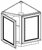 Jarlin Cabinetry - Base End Cabinet - BEC24 - Aria Blue