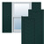 Ekena Millwork Single Panel Chevron Modern Style Fixed Mount Shutters - Painted Expanded Cellular PVC - TFP001CV12X026FG