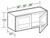 Ideal Cabinetry Hawthorne Cinnamon Wall Cabinet - Glass Doors - W3015PFG-HCN