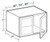 Ideal Cabinetry Hawthorne Cinnamon Wall Cabinet - Glass Doors - W302415PFG-HCN