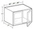 Ideal Cabinetry Hawthorne Cinnamon Wall Cabinet - Glass Doors - W362415PFG-HCN