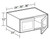 Ideal Cabinetry Hawthorne Cinnamon Wall Cabinet - Glass Doors - W302412PFG-HCN