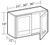 Ideal Cabinetry Hawthorne Cinnamon Wall Cabinet - Glass Doors - W3018PFG-HCN
