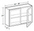 Ideal Cabinetry Hawthorne Cinnamon Wall Cabinet - Glass Doors - W3024PFG-HCN