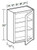 Ideal Cabinetry Hawthorne Cinnamon Wall Cabinet - Glass Doors - W0930PFG-HCN