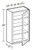 Ideal Cabinetry Hawthorne Cinnamon Wall Cabinet - Glass Doors - W1236PFG-HCN