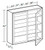 Ideal Cabinetry Hawthorne Cinnamon Wall Cabinet - Glass Doors - W2442PFG-HCN