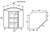 Ideal Cabinetry Hawthorne Cinnamon Angled Cabinet - Glass Doors - WA2430PFG-HCN