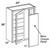 Ideal Cabinetry Hawthorne Cinnamon Corner Cabinet - Glass Doors - WBCU2736PFG-HCN