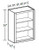 Ideal Cabinetry Hawthorne Cinnamon Wall Cabinet - Without Doors - W0930ND-HCN