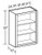 Ideal Cabinetry Hawthorne Cinnamon Wall Cabinet - Without Doors - W1230ND-HCN