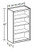 Ideal Cabinetry Hawthorne Cinnamon Wall Cabinet - Without Doors - W1242ND-HCN