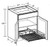 Ideal Cabinetry Hawthorne Cinnamon Base Cabinet - B24-1WT-HCN