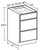 Ideal Cabinetry Hawthorne Cinnamon Base Cabinet - BD18-HCN