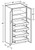 Ideal Cabinetry Hawthorne Cinnamon Pantry Cabinet - U242484-4T-HCN