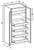 Ideal Cabinetry Hawthorne Cinnamon Pantry Cabinet - Glass Doors - U242490PFG-4T-HCN