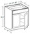 Ideal Cabinetry Hawthorne Cinnamon Double Door Vanity Base Cabinet - VB2421-HCN