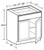Ideal Cabinetry Hawthorne Cinnamon Double Door Vanity Base Cabinet - VB2721-HCN