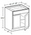 Ideal Cabinetry Hawthorne Cinnamon Double Door Vanity Base Cabinet - VB3021-HCN
