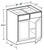 Ideal Cabinetry Hawthorne Cinnamon Double Door Vanity Base Cabinet - VB3321-HCN
