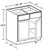 Ideal Cabinetry Hawthorne Cinnamon Double Door Vanity Base Cabinet - VB3621-HCN