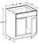 Ideal Cabinetry Hawthorne Cinnamon Double Door Vanity Sink Base Cabinet - VSB2421-HCN