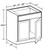 Ideal Cabinetry Hawthorne Cinnamon Double Door Vanity Sink Base Cabinet - VSB2721-HCN