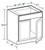 Ideal Cabinetry Hawthorne Cinnamon Double Door Vanity Sink Base Cabinet - VSB2721-HCN