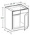 Ideal Cabinetry Hawthorne Cinnamon Double Door Vanity Sink Base Cabinet - VSB3621-HCN