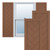 Ekena Millwork Single Panel Herringbone Modern Style Fixed Mount Shutters - Painted Expanded Cellular PVC - TFP001HB12X026BT